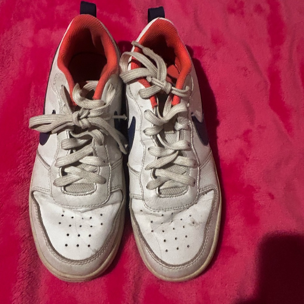 Nike White and Orange Athletic Shoes